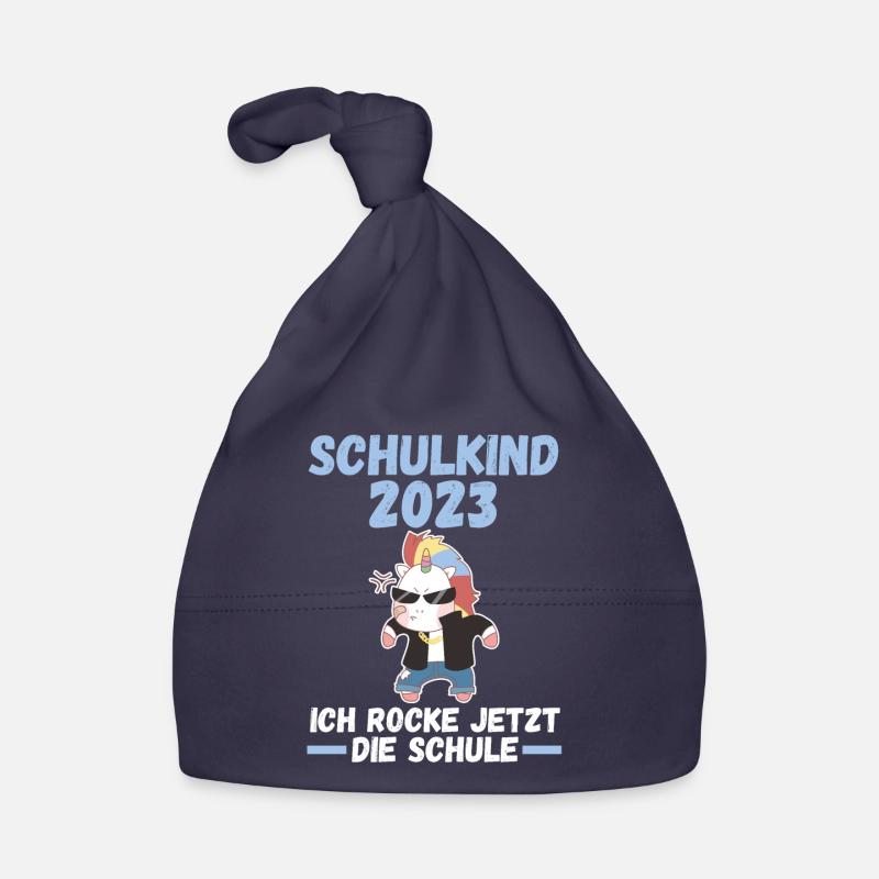 Schulkind 2023 Schulbeginn Einhorn Einschulung Baby Bio-Mütze