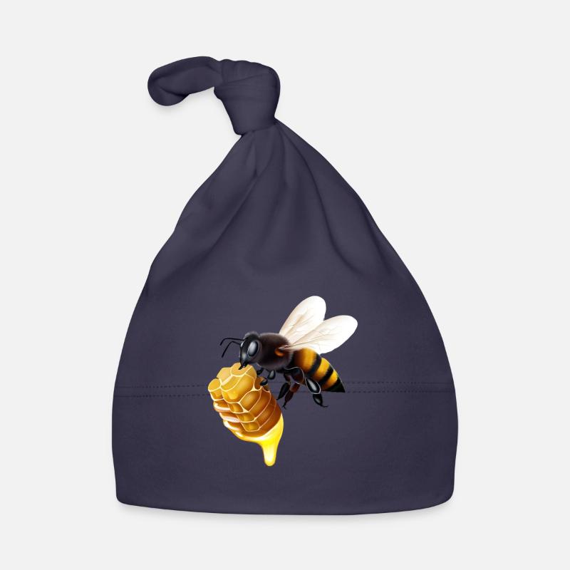 Bee with honeycomb Organic Baby Cap