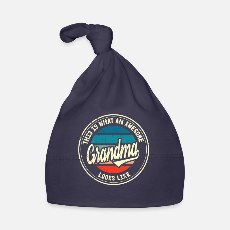 Beste Oma Großmutter der Welt Retro Geschenk Baby Bio-Mütze