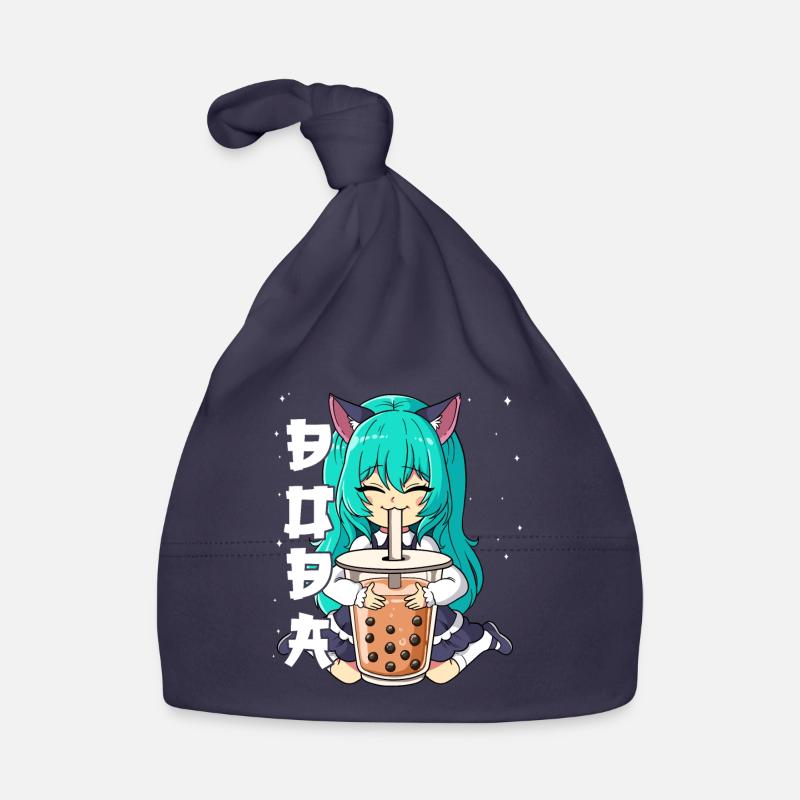 Boba Tea Anime Neko Mädchen Bubble Tea Baby Bio-Mütze