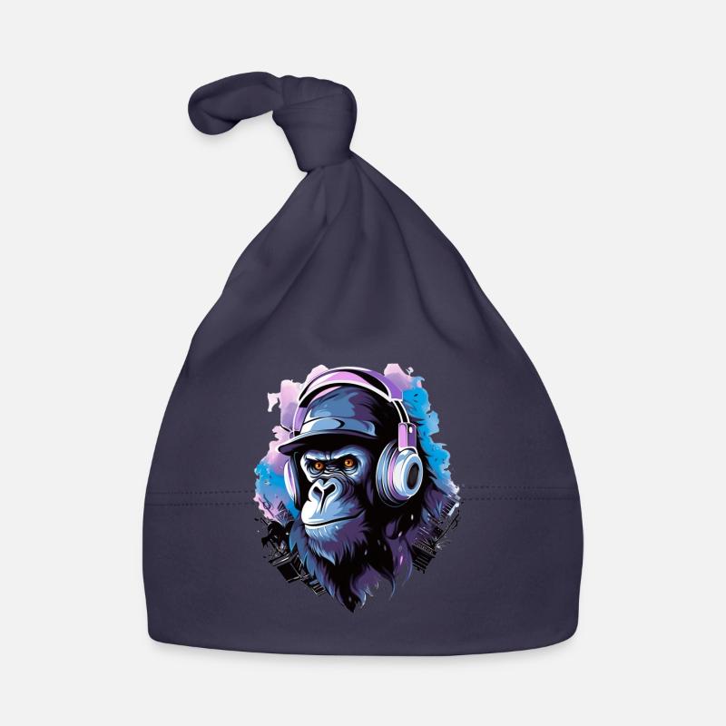 Gorilla Musik Kopfhörer Musik Affe Baby Bio-Mütze
