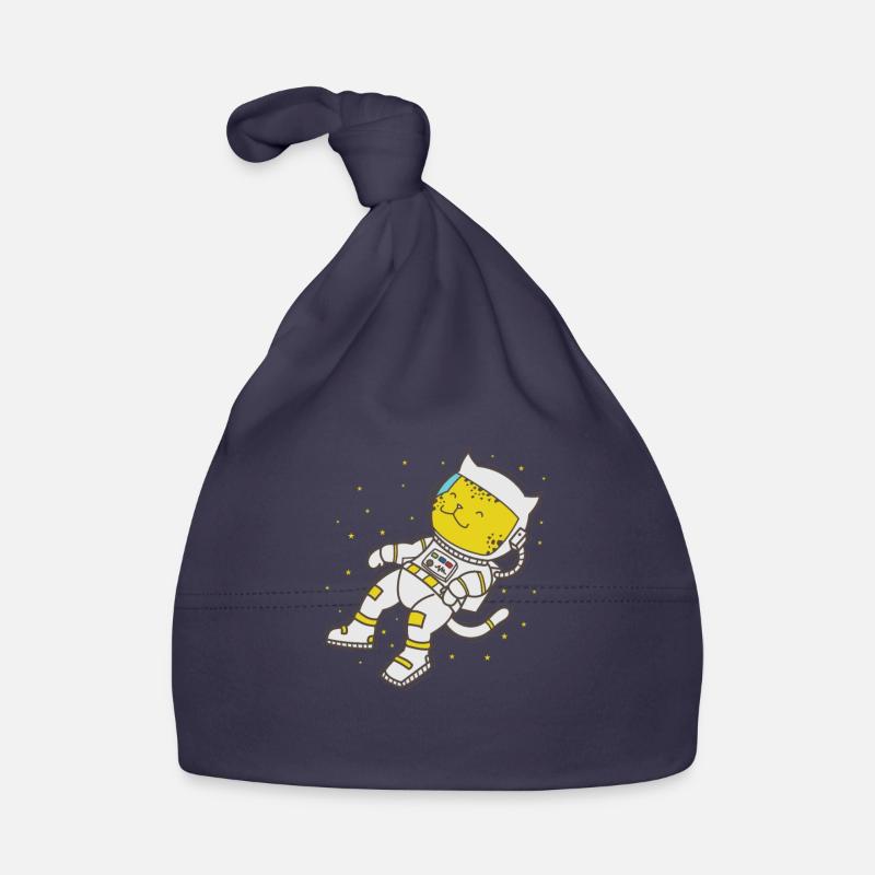 Leopard in space Big cat Predator Organic Baby Cap