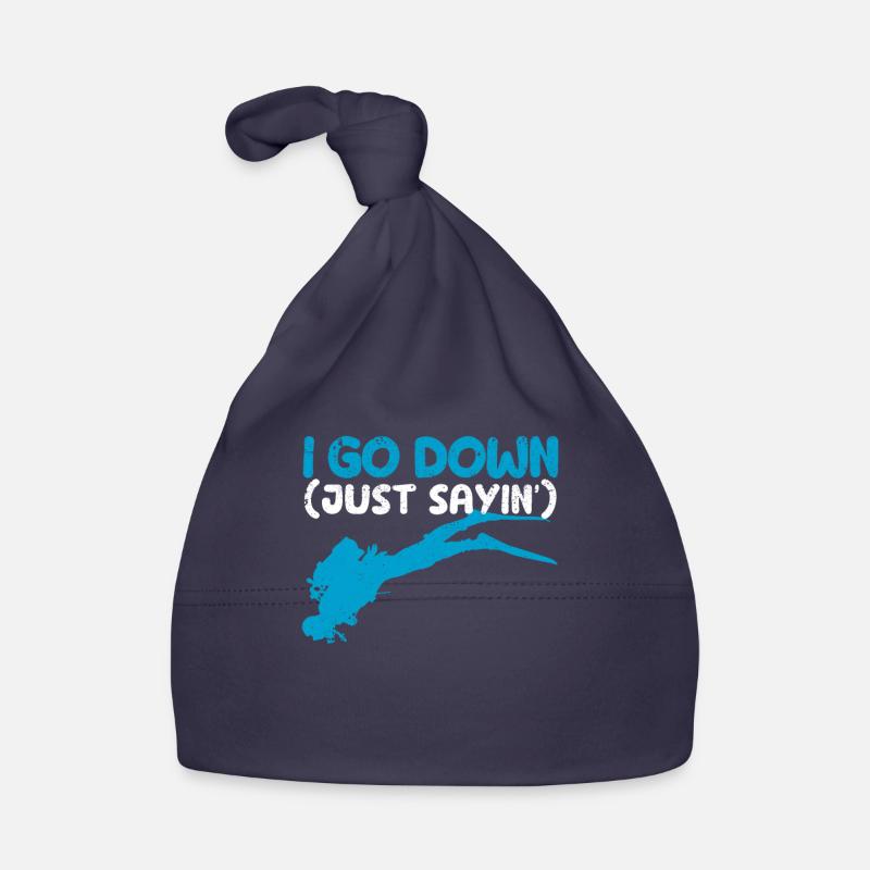I'm going down, just like that Funny diving Organic Baby Cap