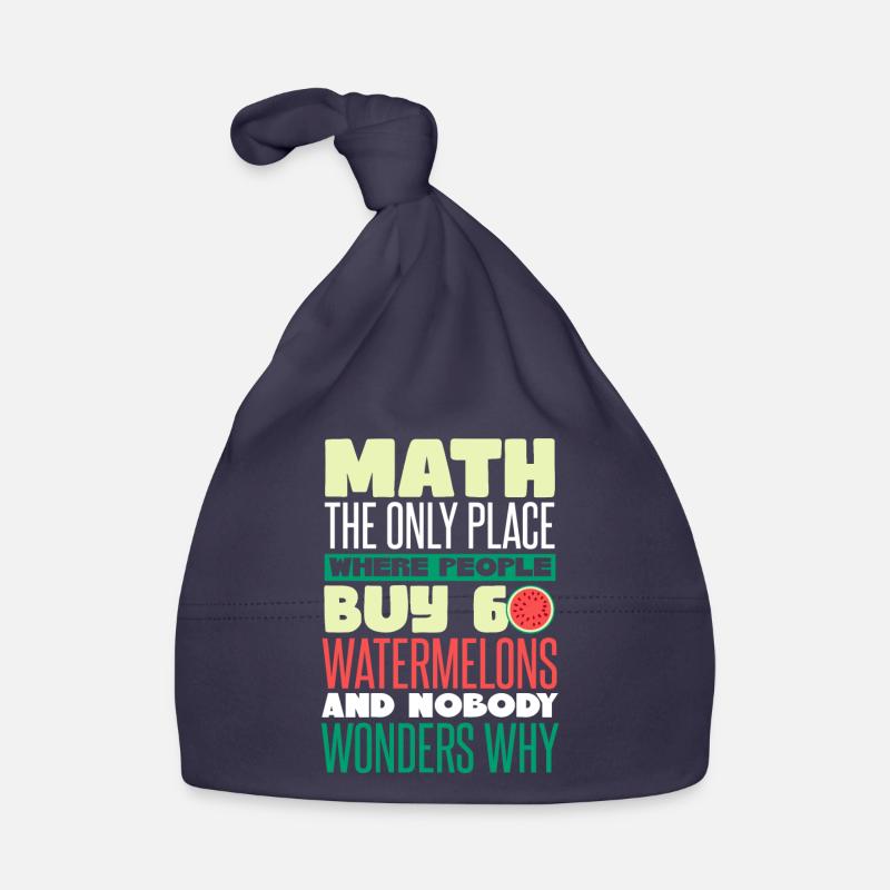 Math Watermelon Funny Organic Baby Cap
