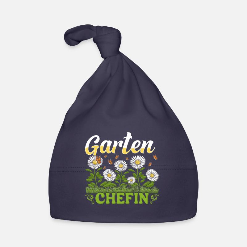 Garten Chefin Gänseblümchen Gärtnerin Blumenliebe Baby Bio-Mütze