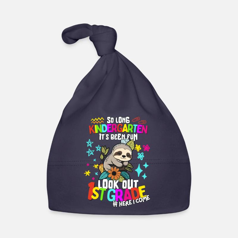 Sloth Tschüss Kindergarten: Einschulung 1. Klasse Baby Bio-Mütze