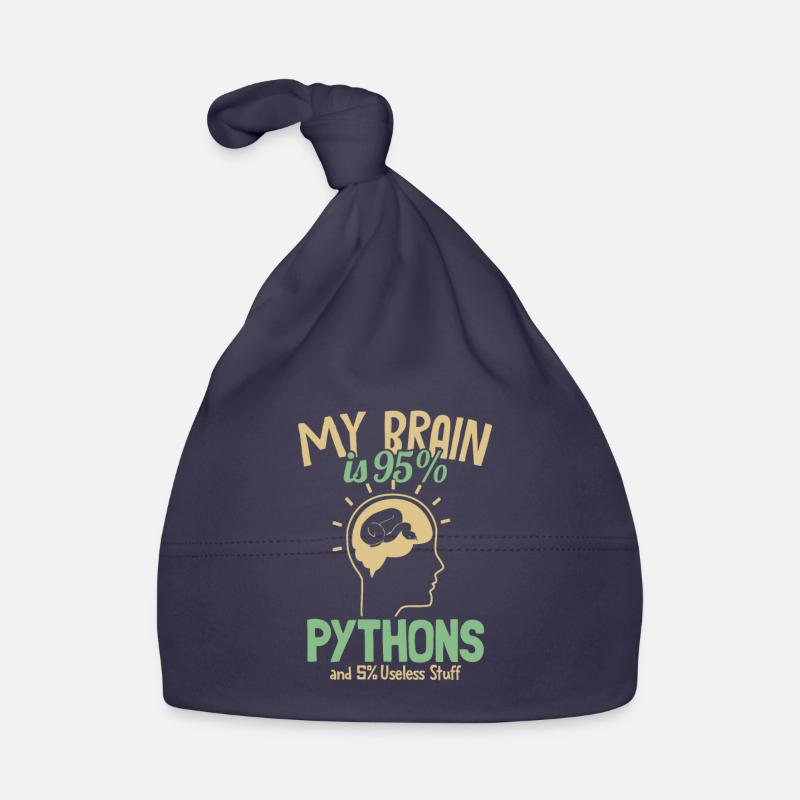 Mon cerveau est composé à 95% de pythons Python Snake Banana Bonnet bio Bébé