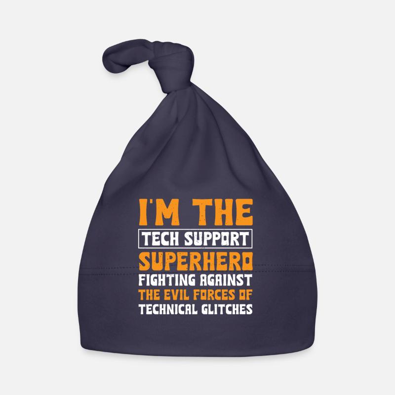 Technischer Support Superheld Baby Bio-Mütze