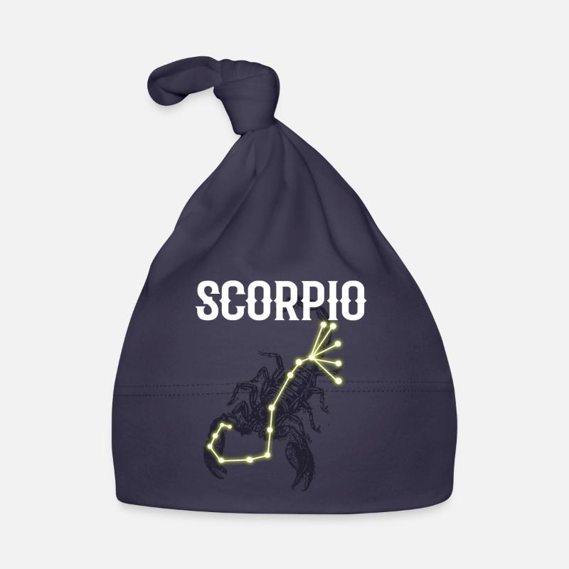 Astrologie Scorpion - Bonnet bio Bébé - marine