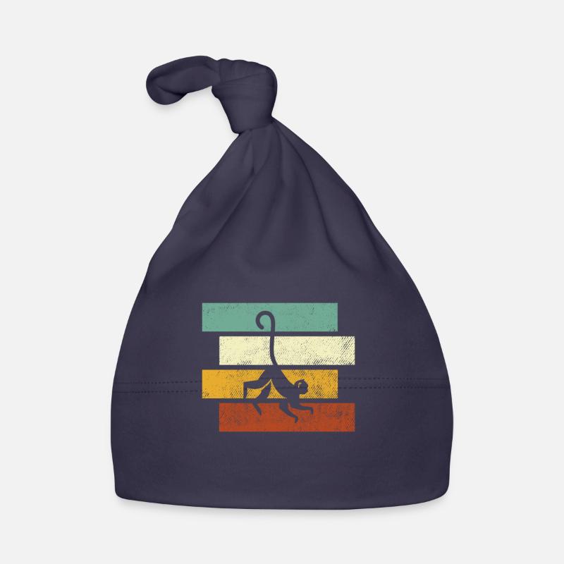 Monkey Retro Organic Baby Cap