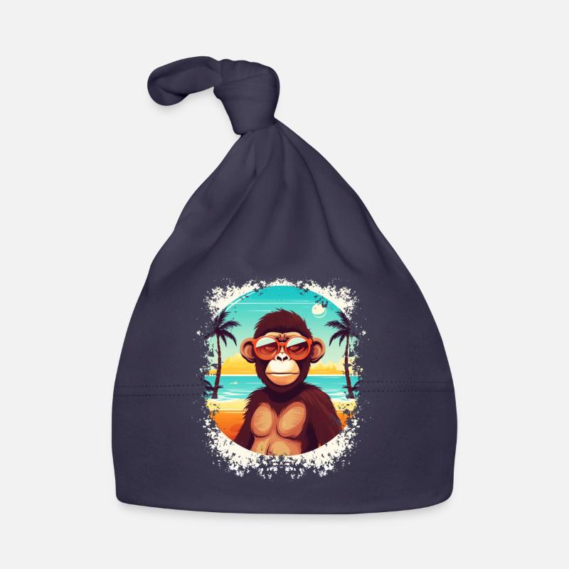 Beach Breeze and Monkey Ease: Cool Summer Fun Organic Baby Cap
