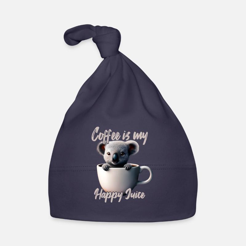 Gemütlicher Koala in der Kaffeetasse Baby Bio-Mütze