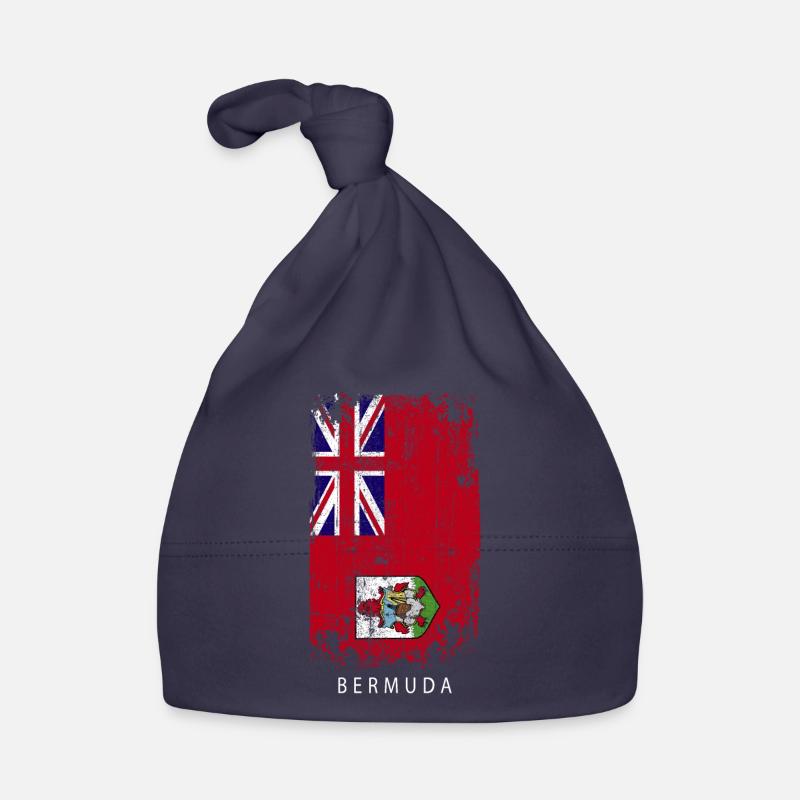 Souvenir avec le drapeau du pays des Bermudes Bonnet bio Bébé