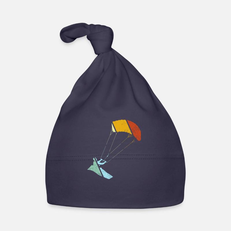 Kite surf Rétro - Bonnet bio Bébé - marine