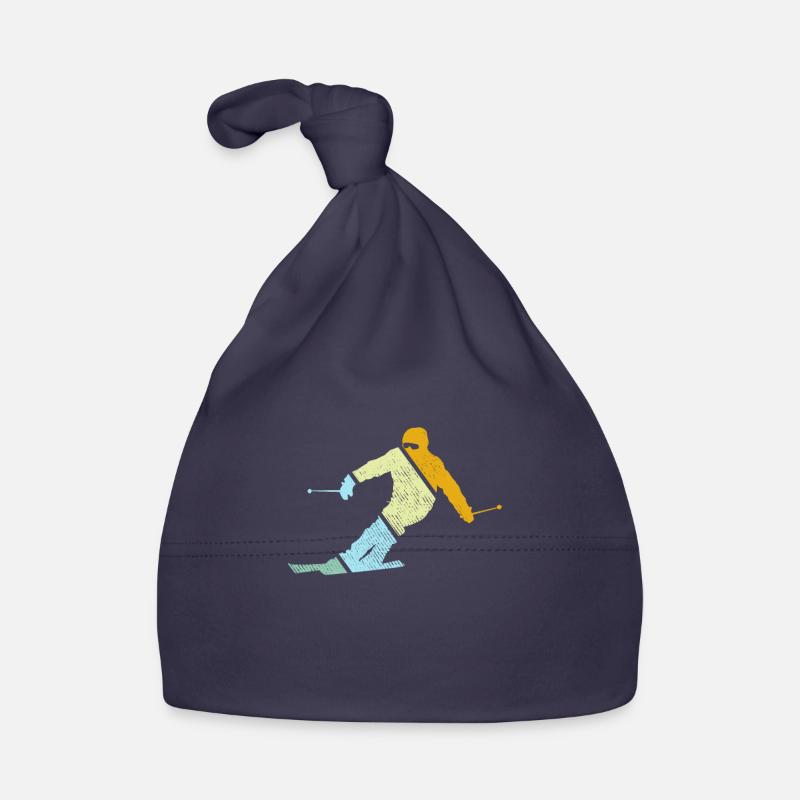 Ski Retro Baby Bio-Mütze