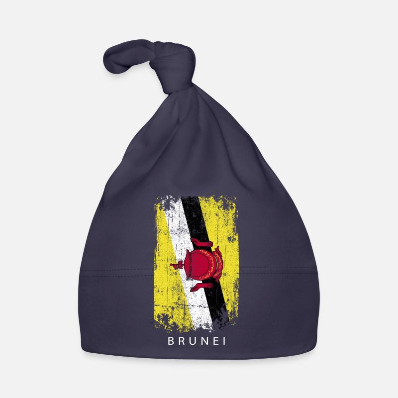 Souvenir avec le drapeau du pays de Brunei Bonnet bio Bébé