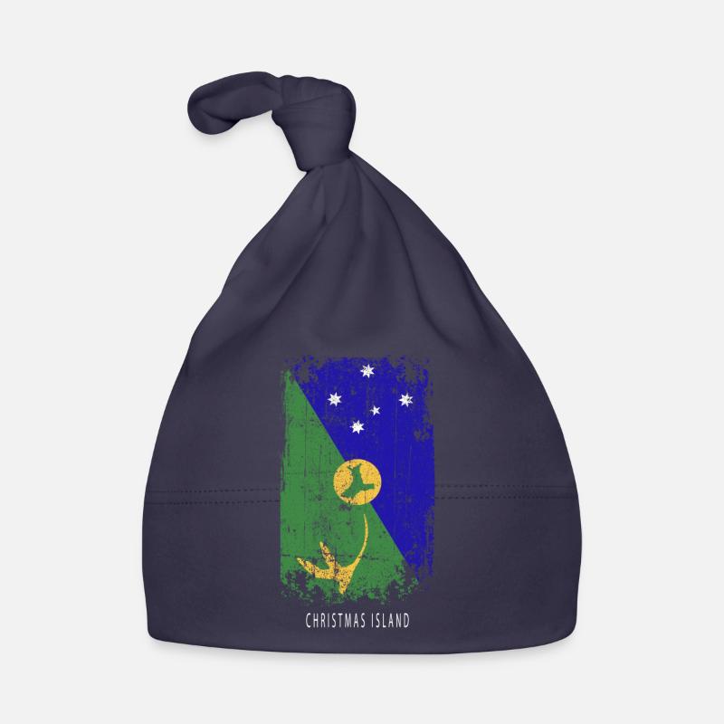 Souvenir avec le drapeau du pays de l’île Christmas Bonnet bio Bébé