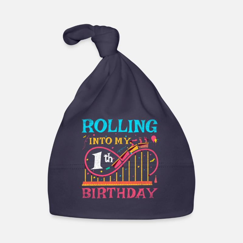 Roller Coaster Kid - Rolling Into My 1st Birthday Bonnet bio Bébé