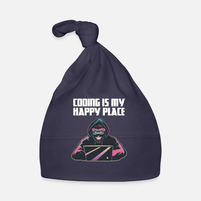 Le codage est mon endroit heureux Bonnet bio Bébé