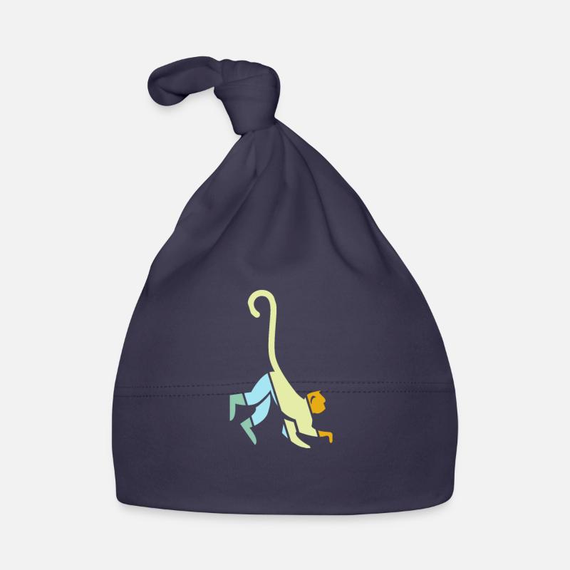 Monkey Retro Organic Baby Cap