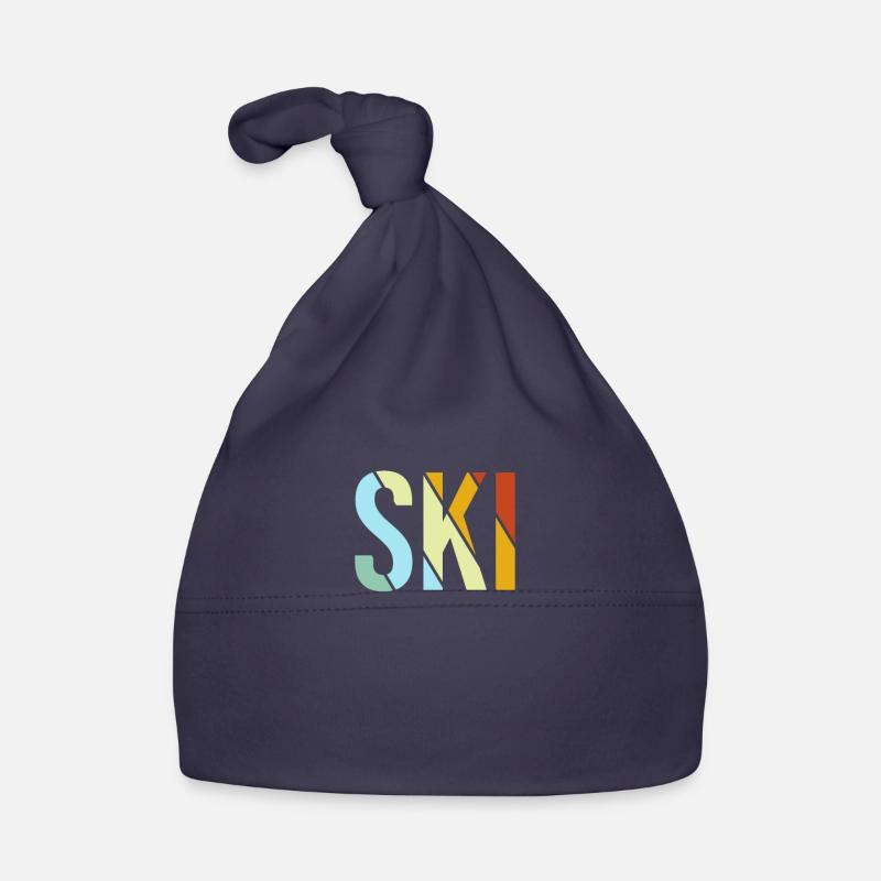 Ski Retro Baby Bio-Mütze