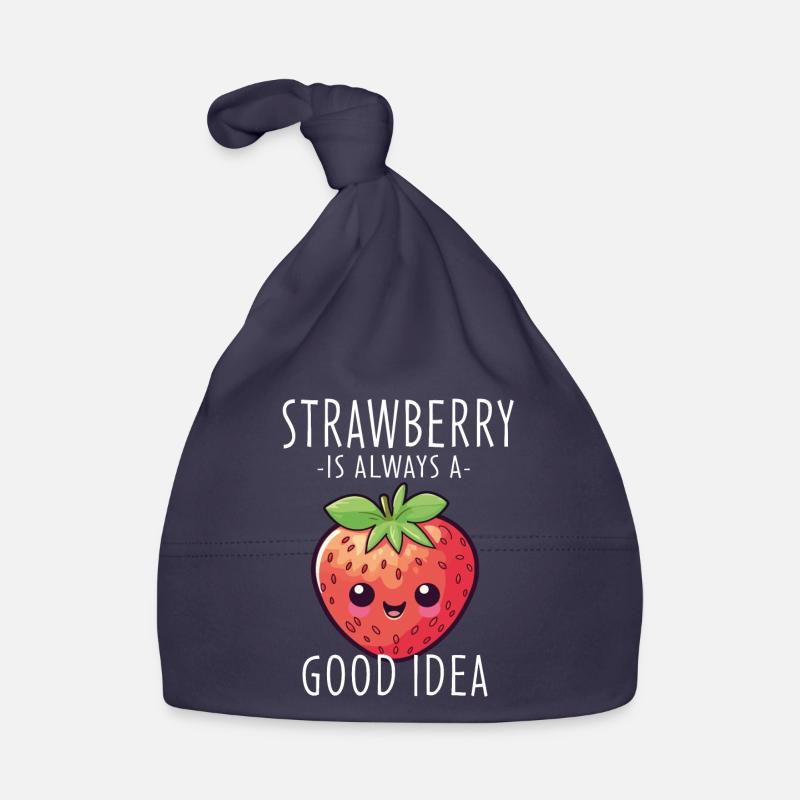 Fraise Kawaii Bonnet bio Bébé