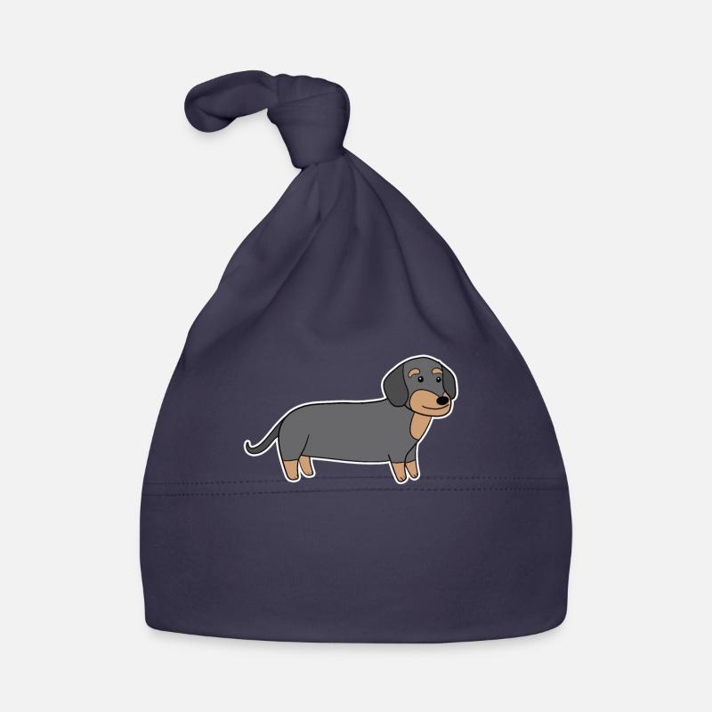 Dackel Dachshund Teckel Baby Bio-Mütze