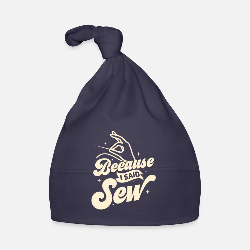 Parce que j’ai dit machine à coudre l’artisanat de couture - Bonnet bio Bébé - marine