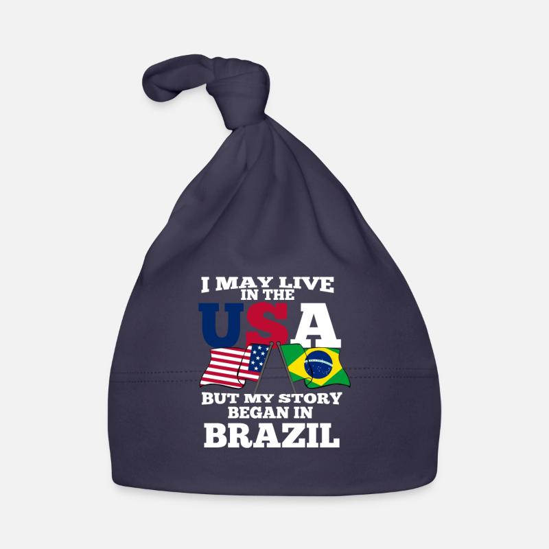 Brésil - Bonnet bio Bébé - marine