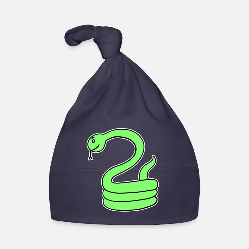 Serpent - Serpent vert Bonnet bio Bébé