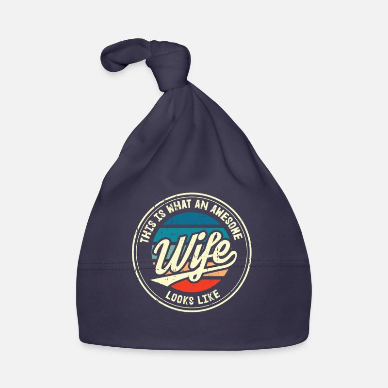 Ehefrau so sieht eine Beste Frau Spruch Geschenk Baby Bio-Mütze
