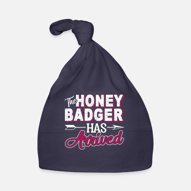 Honey Badger The Honey Badger Has Arrived - Organic Baby Cap - navy