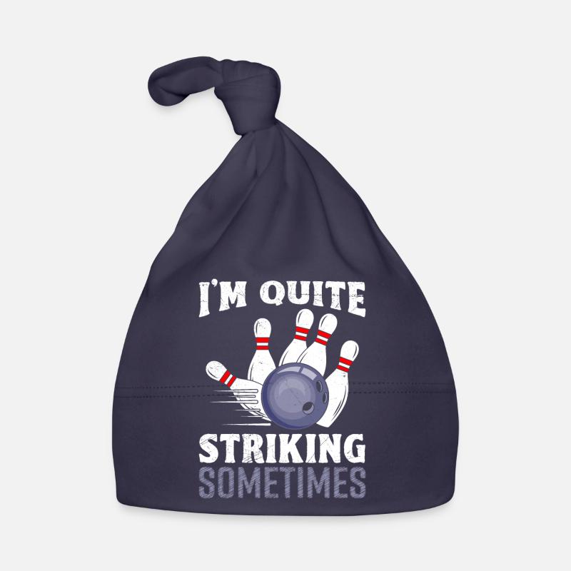 Bowling Strike I ́m Quite Striking Sometimes Organic Baby Cap