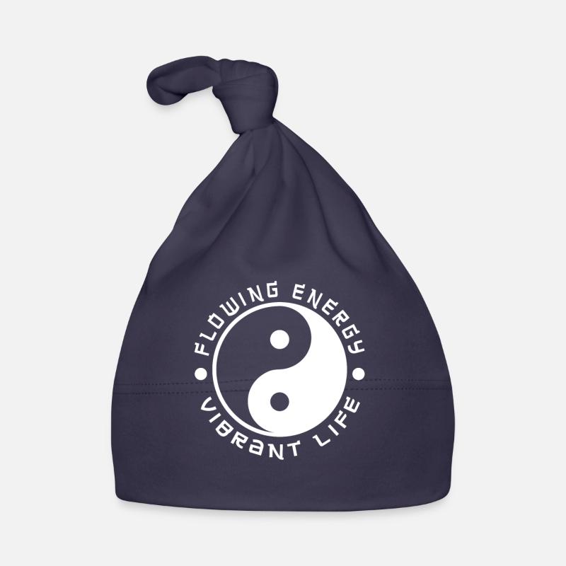 Yin Yang Citation Amour Chinois Traditionnel - Bonnet bio Bébé - marine