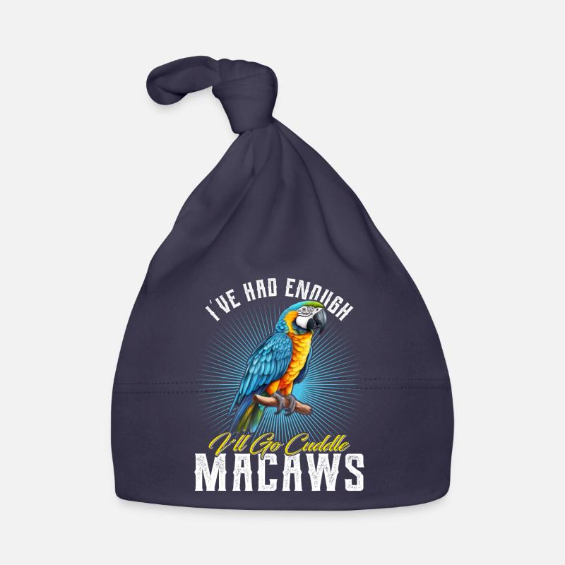 Ara Vogel I ́ve had enough I ́ll go Cuddle Macaws Organic Baby Cap