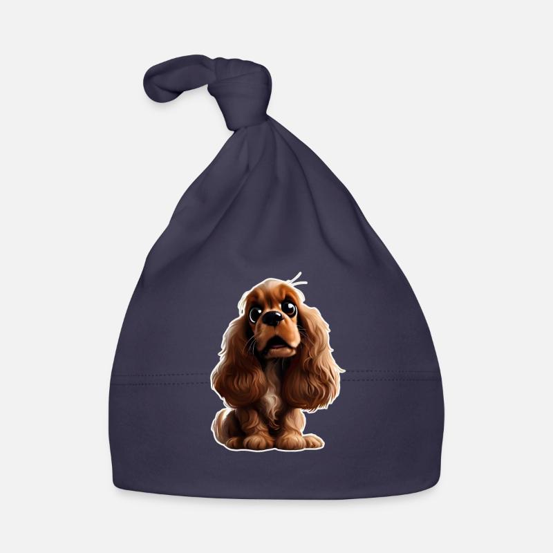 Figurine de dessin animé Cocker spaniel Bonnet bio Bébé