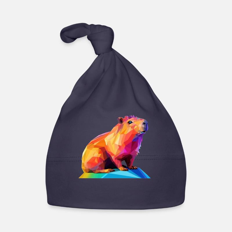 Conception de polygones bas Capybara Bonnet bio Bébé