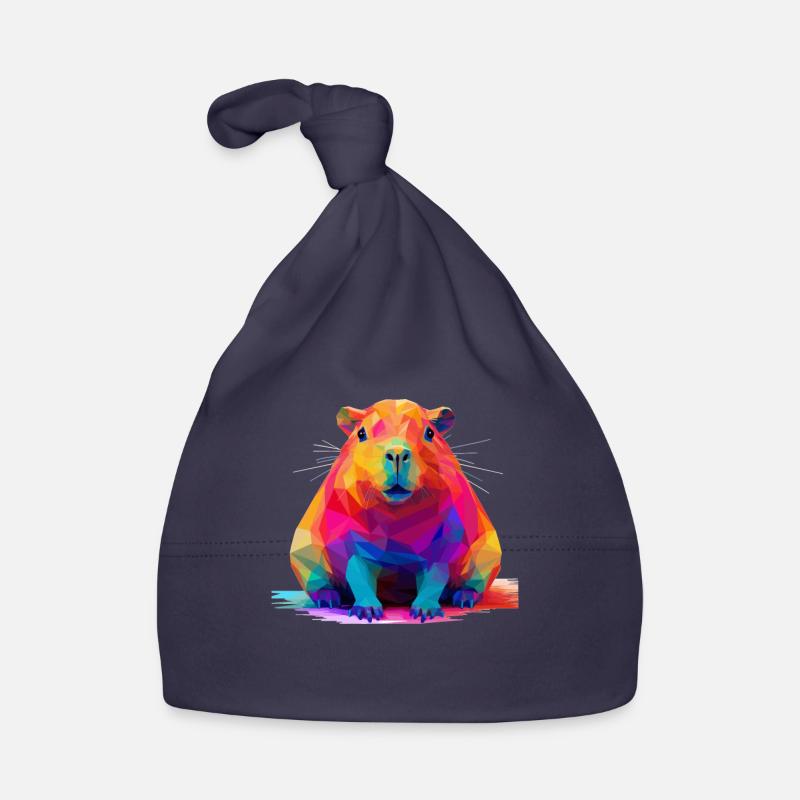Conception de polygones bas Capybara Bonnet bio Bébé