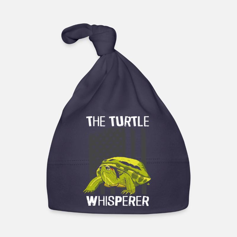 Sea Turtle Tortoise American Flag Organic Baby Cap