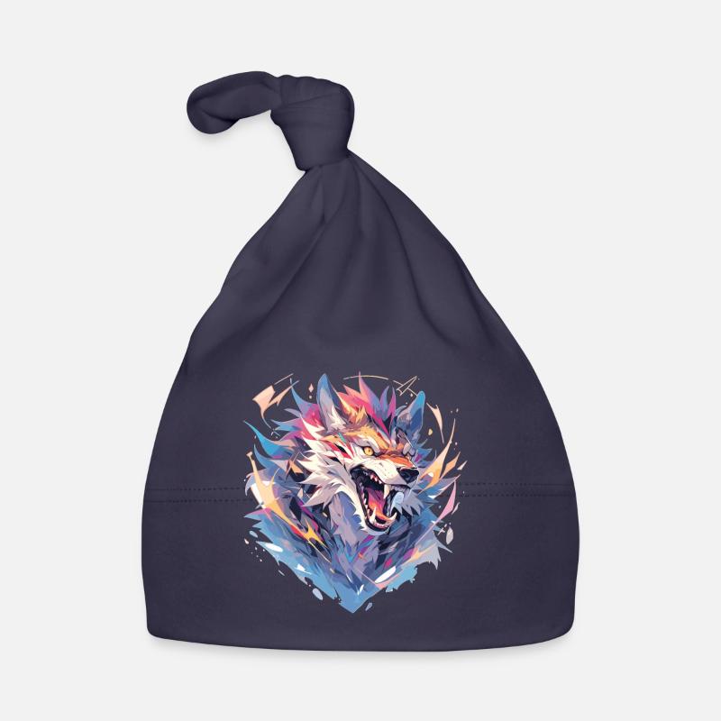 Wolf Polygon Organic Baby Cap