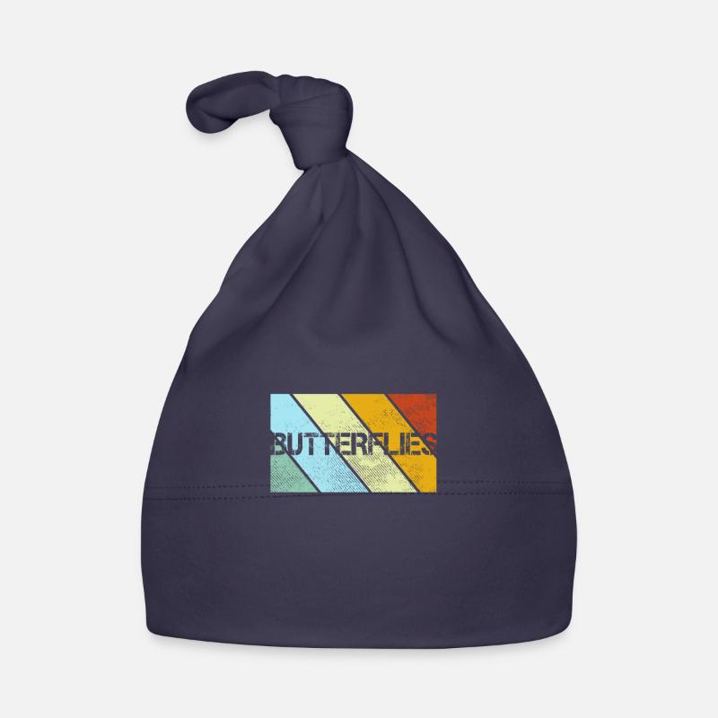 Schmetterlinge Retro Baby Bio-Mütze