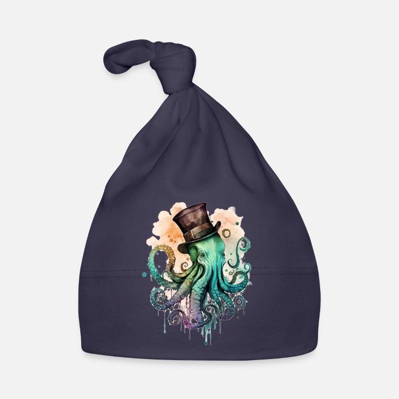 Octophus avec cylindre Bonnet bio Bébé