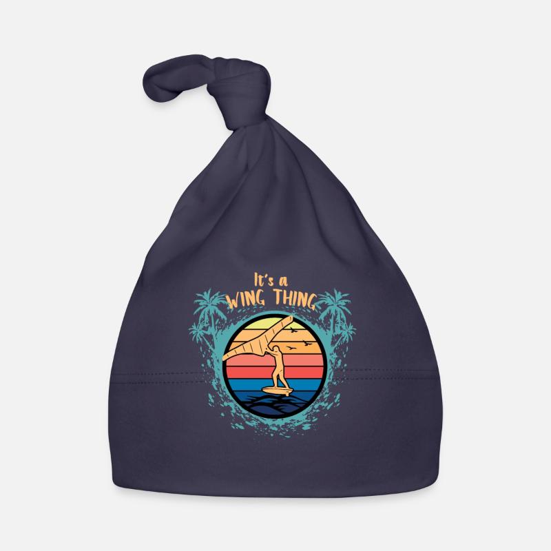 It s a Wing Thing Hydrofoil Wingfoil Wingfoiling - Organic Baby Cap - navy