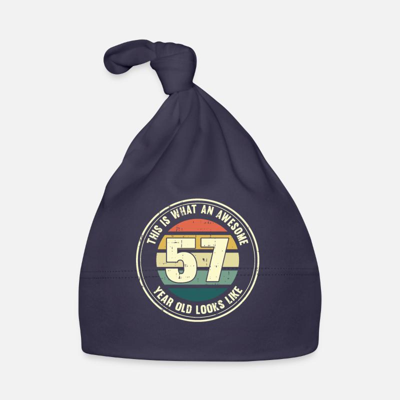 57. Geburtstag so sieht man mit 57 Retro Geschenk Baby Bio-Mütze