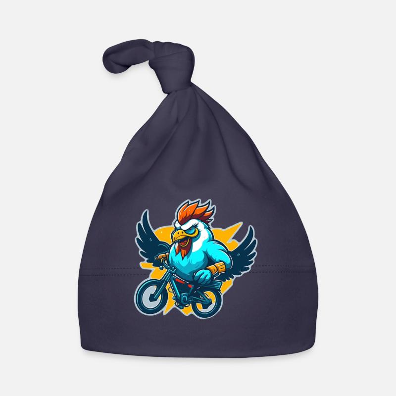 Coq avec vélo Bonnet bio Bébé