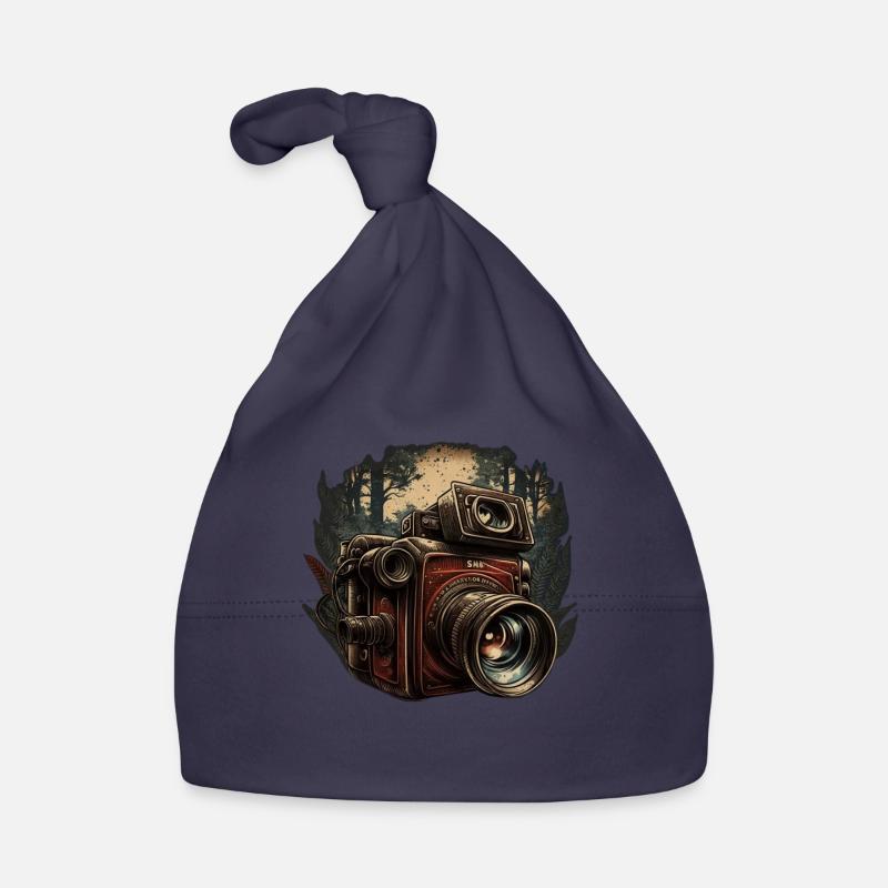 Camera in the forest Organic Baby Cap