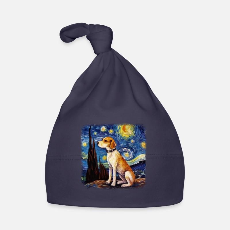 Beagle Van gogh starry night Baby Bio-Mütze