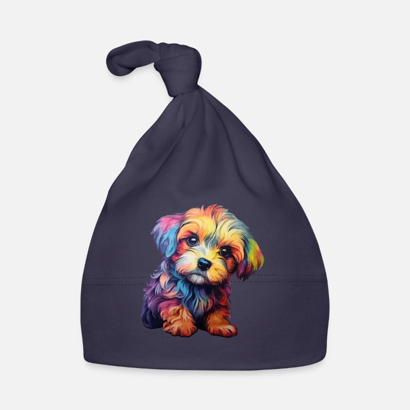 Hündchen-regenbogen Baby Bio-Mütze