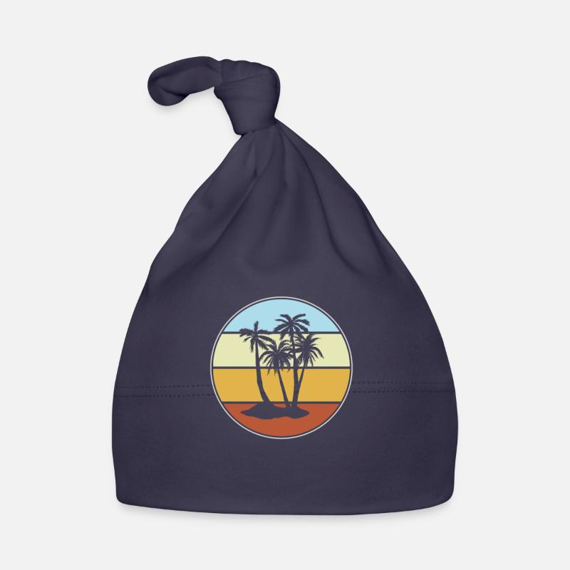Palmen Retro Baby Bio-Mütze