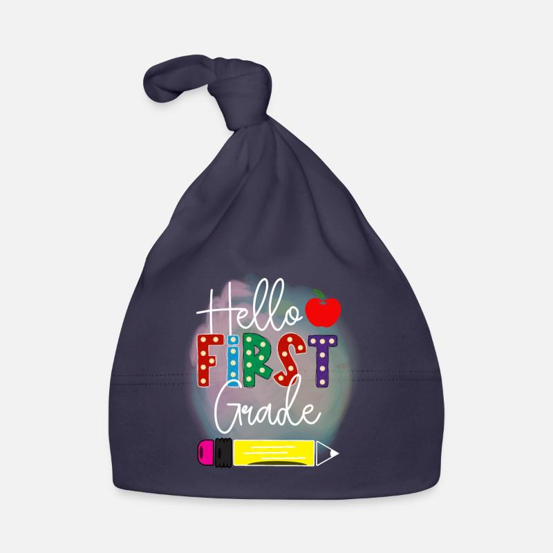 Hello 1st Grade Back To School First Day Organic Baby Cap